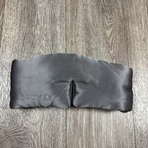Drowsy Silk Sleep Mask; Face-Hugging, Padded Silk Cocoon Gray